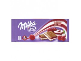 Milka молочный шоколад с молочной и  вишневой начинкой 100 г